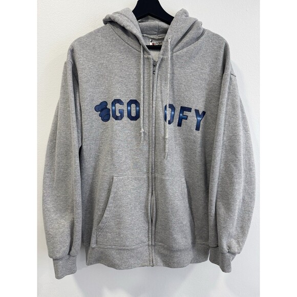 VTG Rare Disney Goofy Parks Zip-Up Embroidered Hoodie Adult M - Picture 1 of 6